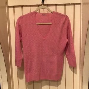 J. CREW CASHMERE PINK SWEATER